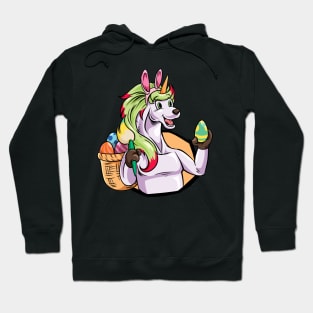 Easter - colorful unicorn painting Easter eggs Hoodie